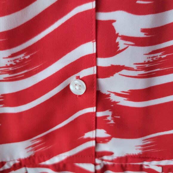 Cabi womens  Brushstroke Tank Sleeveless Dress size S Red/White Pleated Skirt - Picture 5 of 7